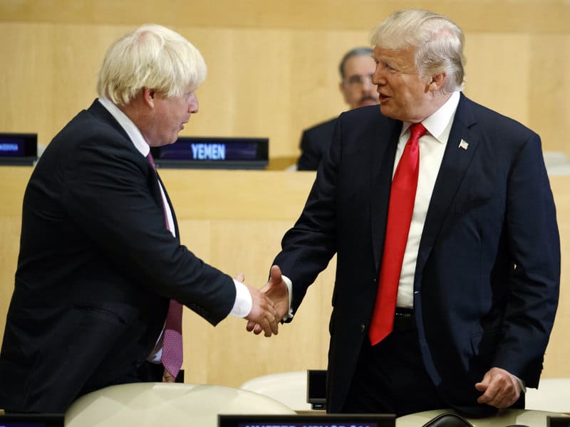 Trump And PM Johnson Structuring Trade Deal To Commence November 1st