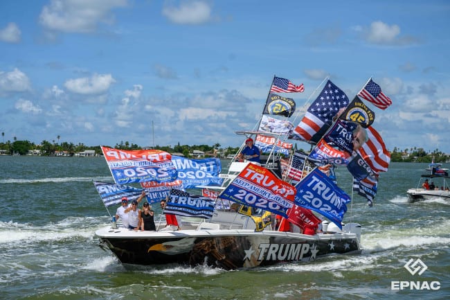 Trump Boat Parade In Clearwater, Florida, Has Over 1,000 Attendees
