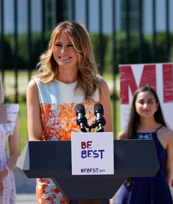 Melania Opens Children’s Art Exhibit To Mark Anniversary Of 19th Amendment