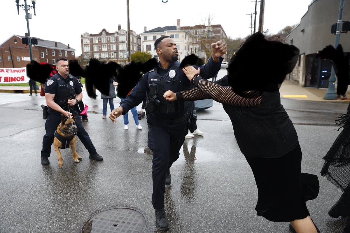 BLM Protester Punched By Cop After Turning Violent