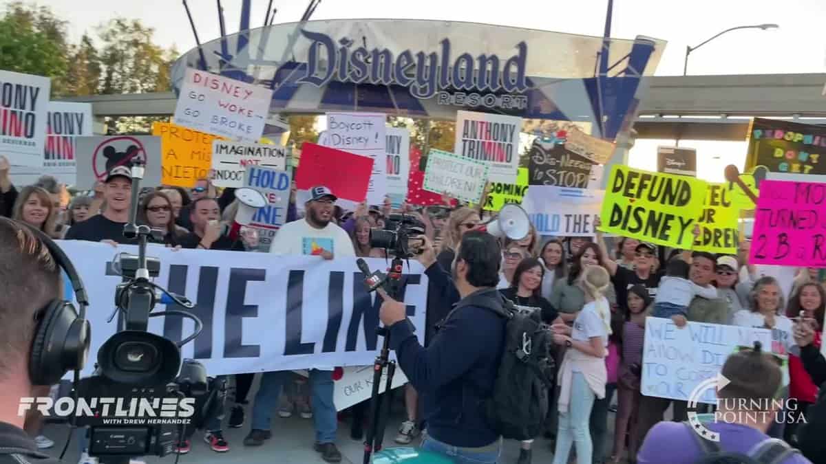 BOYCOTT DISNEY: Protesters Gather Outside Disneyland