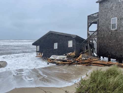 Watch: Beach Houses In Outer Banks Swept Into Ocean