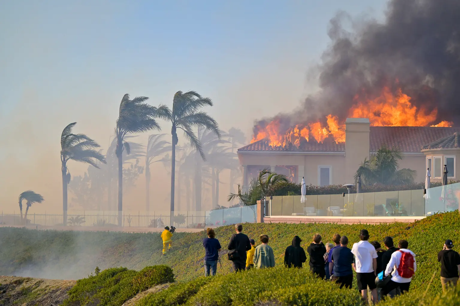 Wildfire Ravages Upscale Waterfront Homes In Southern California
