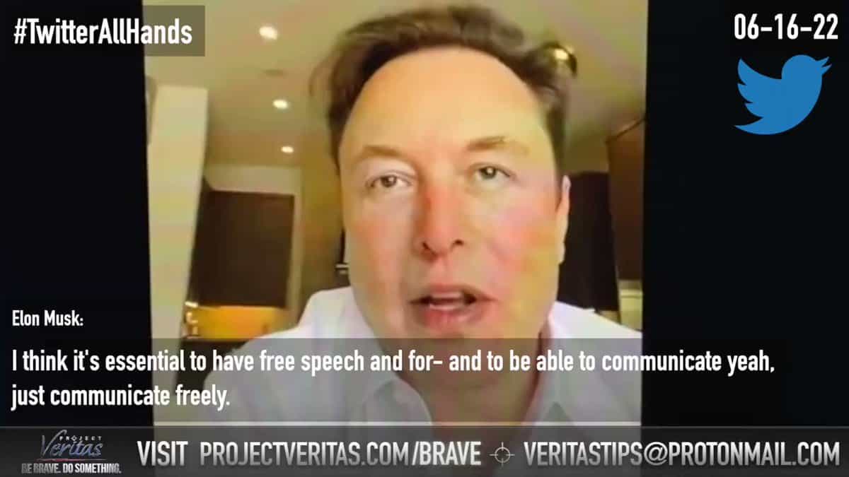 Project Veritas LEAKS Video From Twitter’s ‘All Hands’ Meeting With Elon Musk