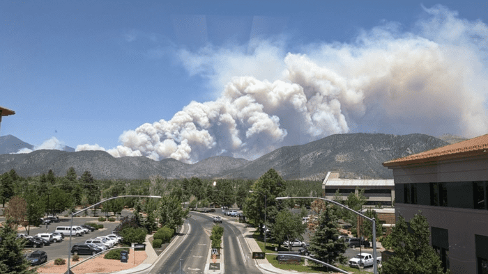 People Urged To Evacuate As Out-Of-Control Wildfire Burns Near Flagstaff