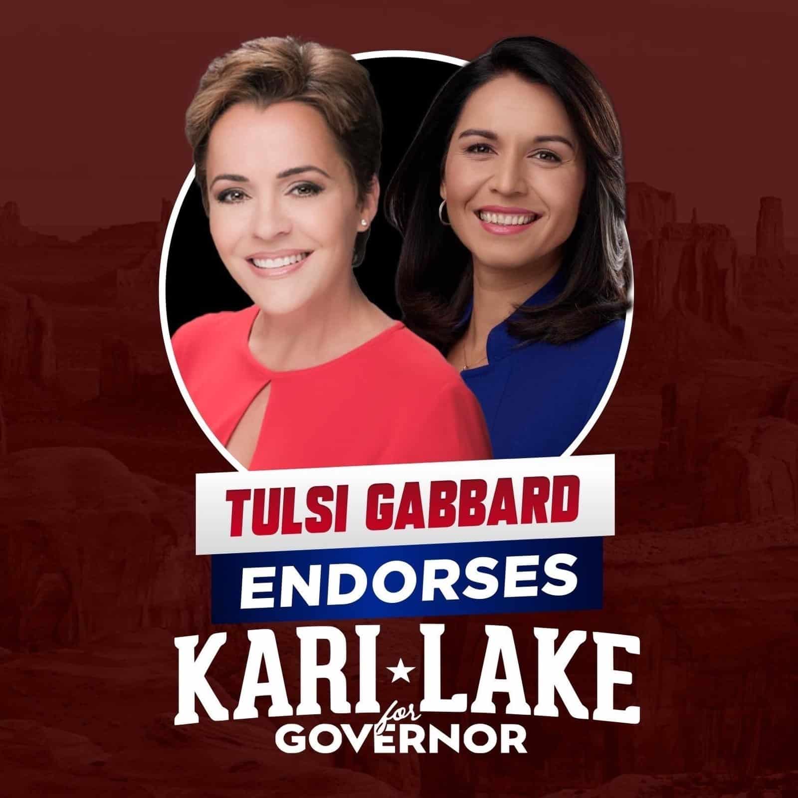 Tulsi Gabbard Endorses Kari Lake For Governor Of Arizona