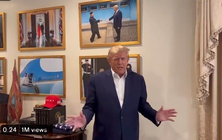 WATCH: Trump Says U.S. Is ‘Going Communist’ In Message To Jan. 6 Defendants