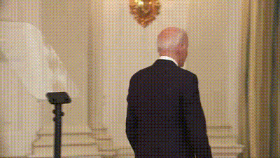 Biden Flashes Smug, Toothy Grin When Asked About Trump Being a ‘Political Prisoner’