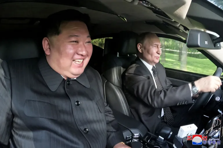 Watch: Putin Takes Kim Jong Un On Drive In Limousine, Later Gifts Him Car
