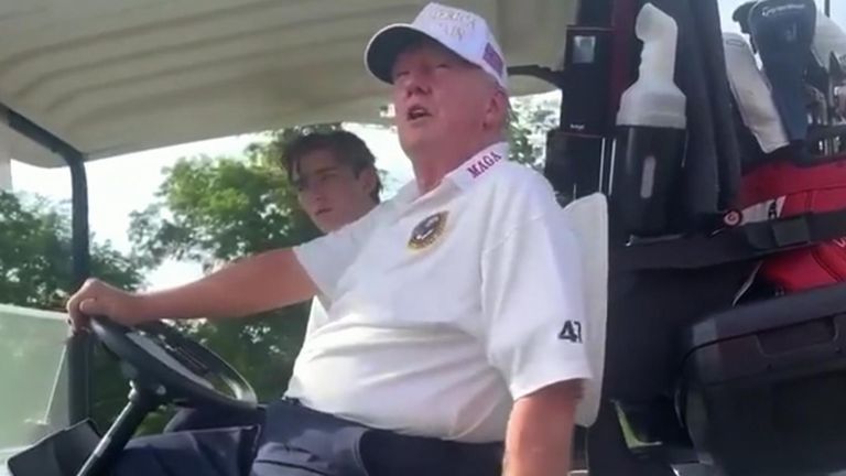 Leaked Clip Shows Trump Brutally Mocking Biden, Harris On Golf Course…