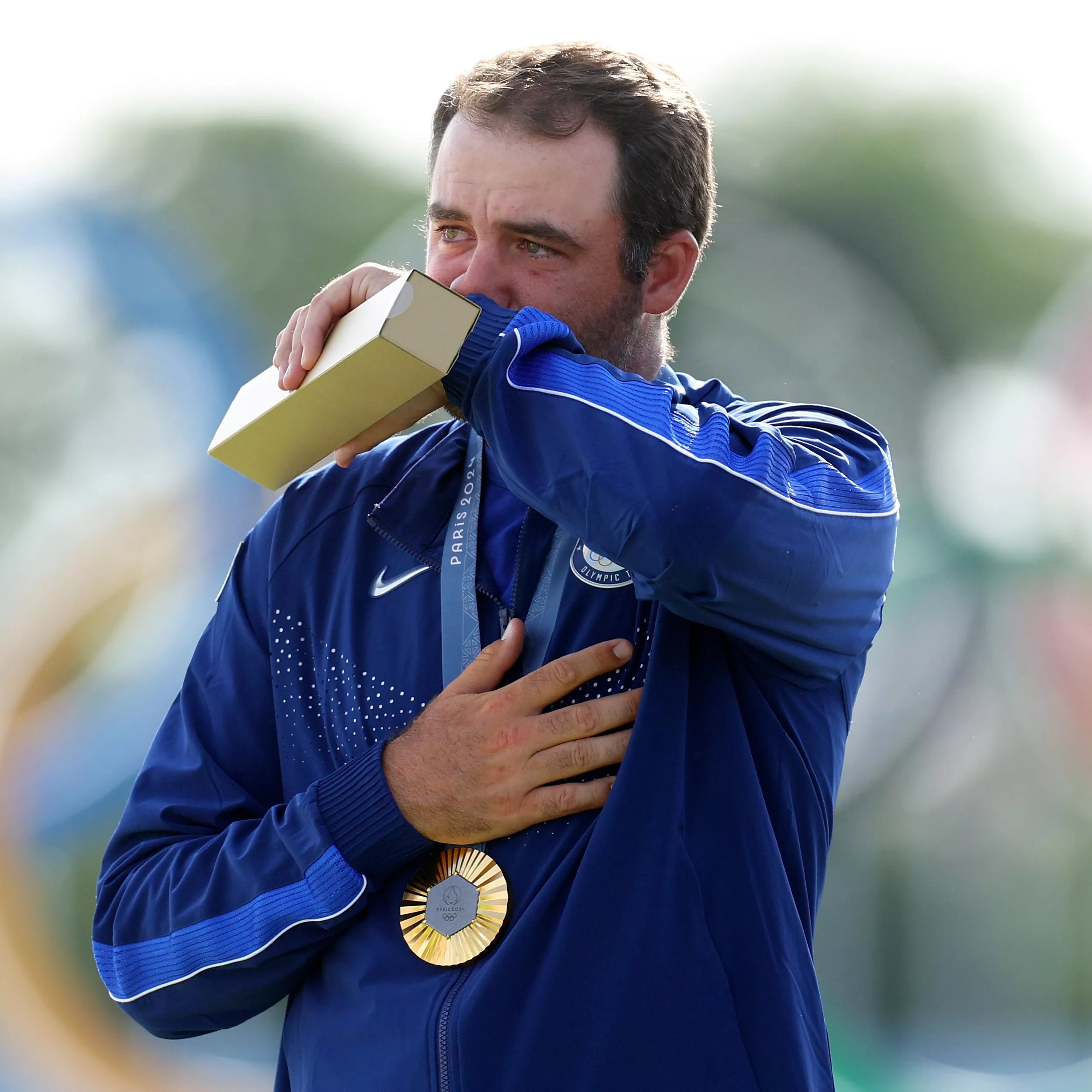 Scottie Scheffler Wins Olympic Gold Medal, Gets Emotional As National Anthem Plays