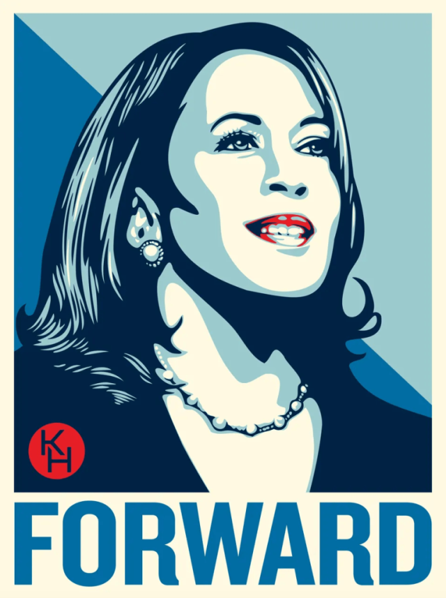 Obama ‘Hope’ Poster Artist Makes Kamala Harris Print With A New Message: Forward
