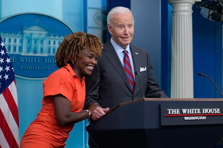 Biden Makes First-Ever Appearance In White House Press Briefing Room…