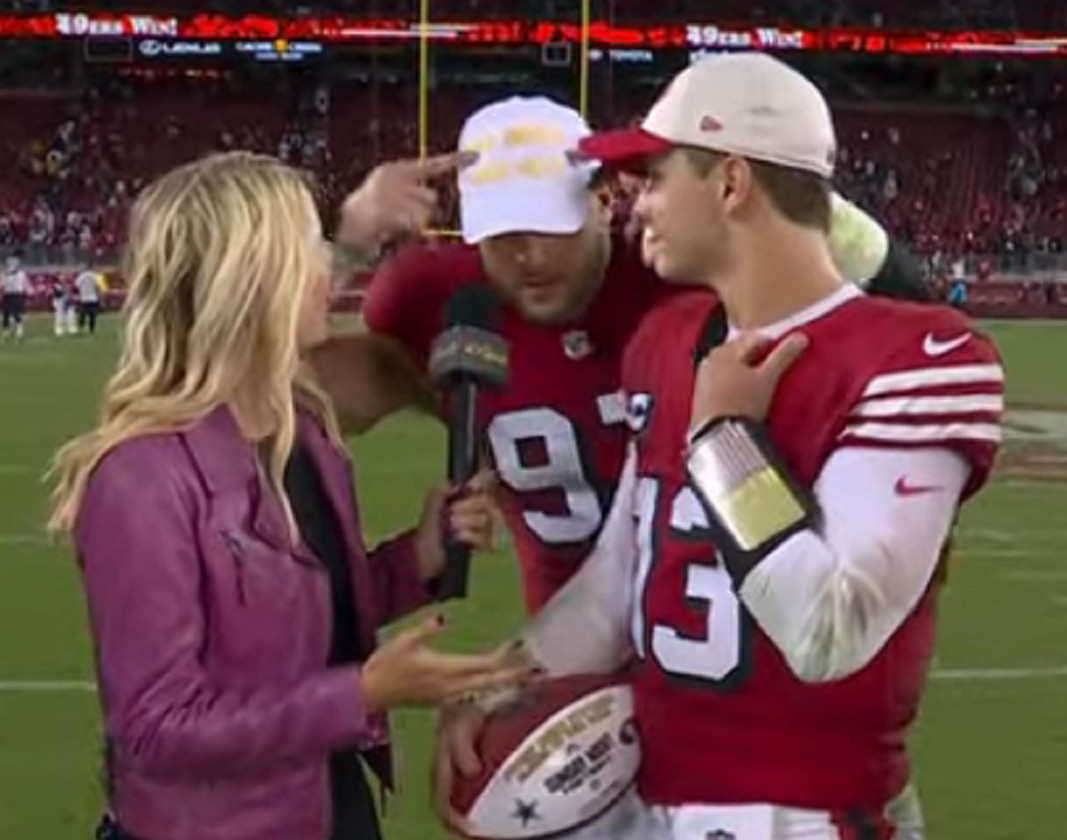 Nick Bosa Photobombs NBC Postgame Interview To Show Off His MAGA Hat