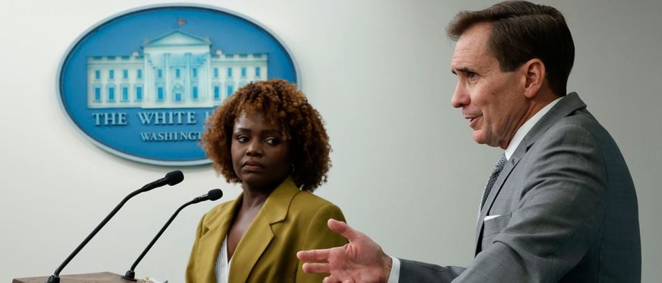 Jean-Pierre Blocking Kirby From White House Podium