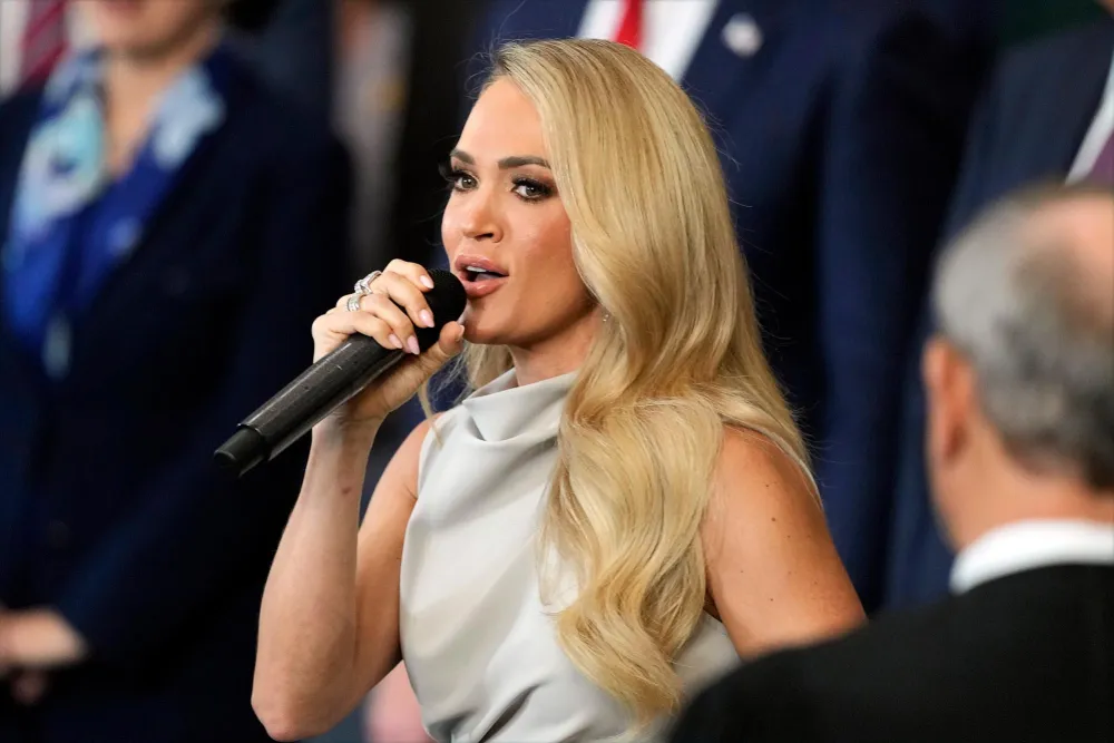 Carrie Underwood Performs ‘America The Beautiful’ A Cappella When Music Fails