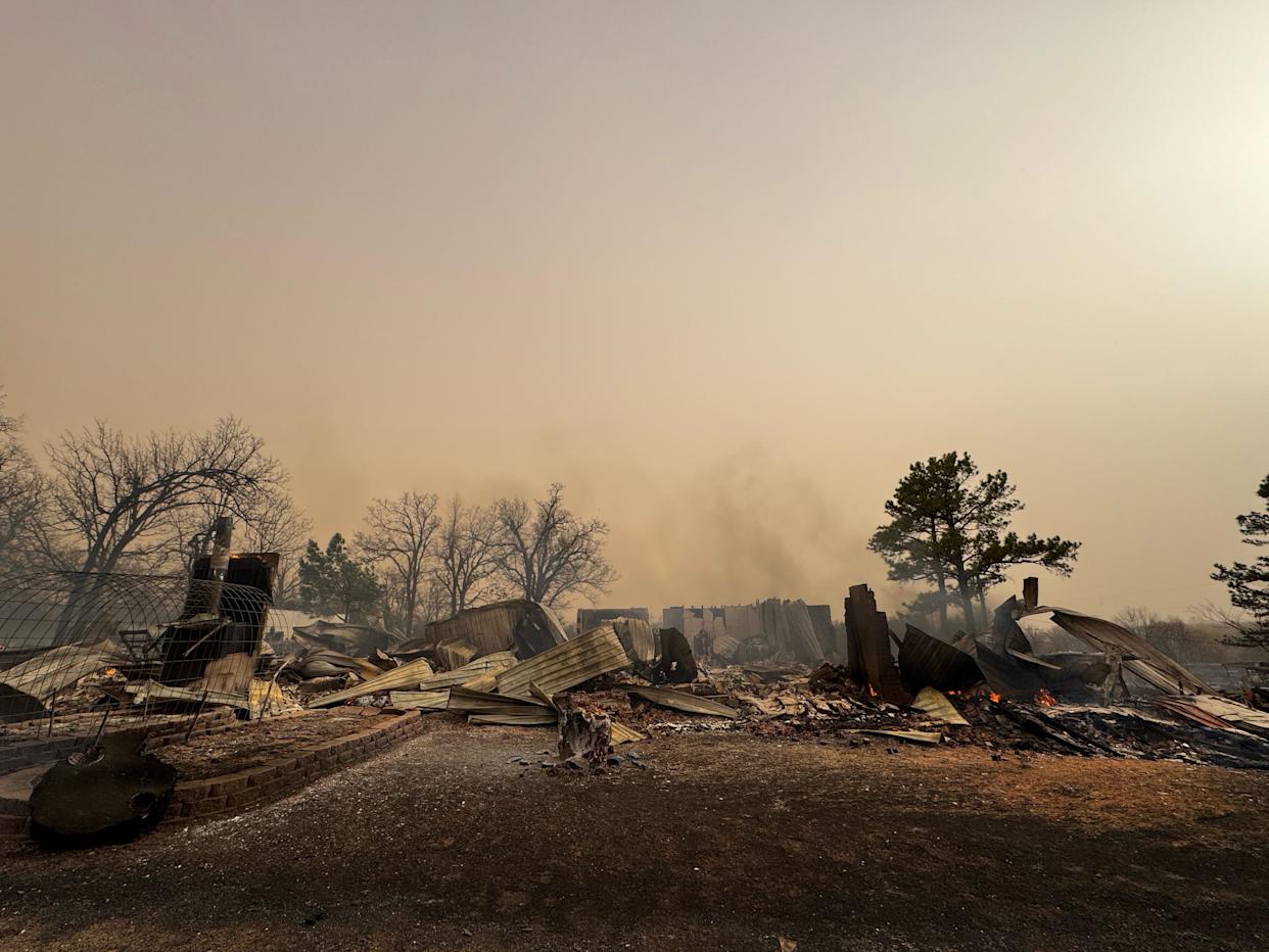Powerful Winds Drive Wildfires Across Oklahoma