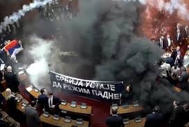 Smoke Grenades Tossed In Serbian Parliament, Lawmaker Suffers Stroke