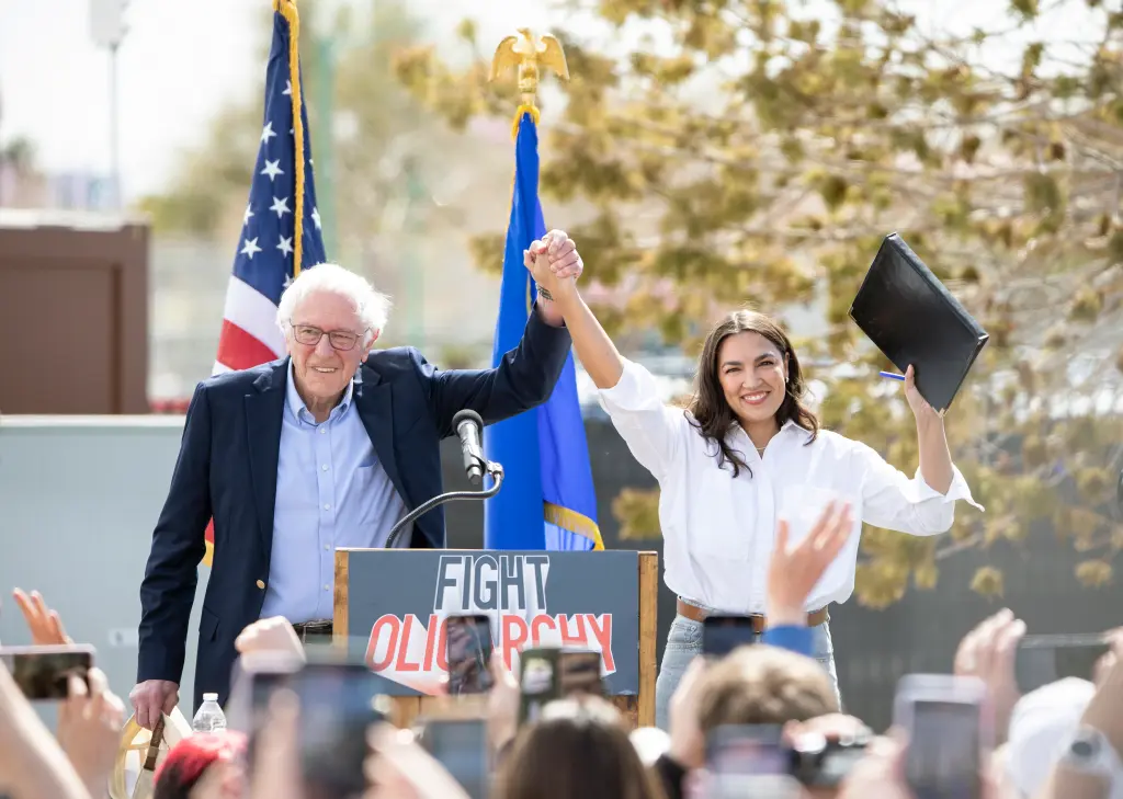 AOC Flies First-Class To Bernie Sanders’ ‘Fight Oligarchy’ Rally