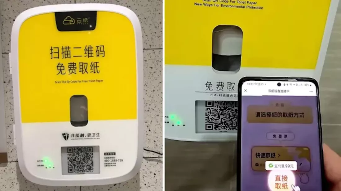 China Testing Restroom Machines That Make You Watch Ads In Exchange For Toilet Paper
