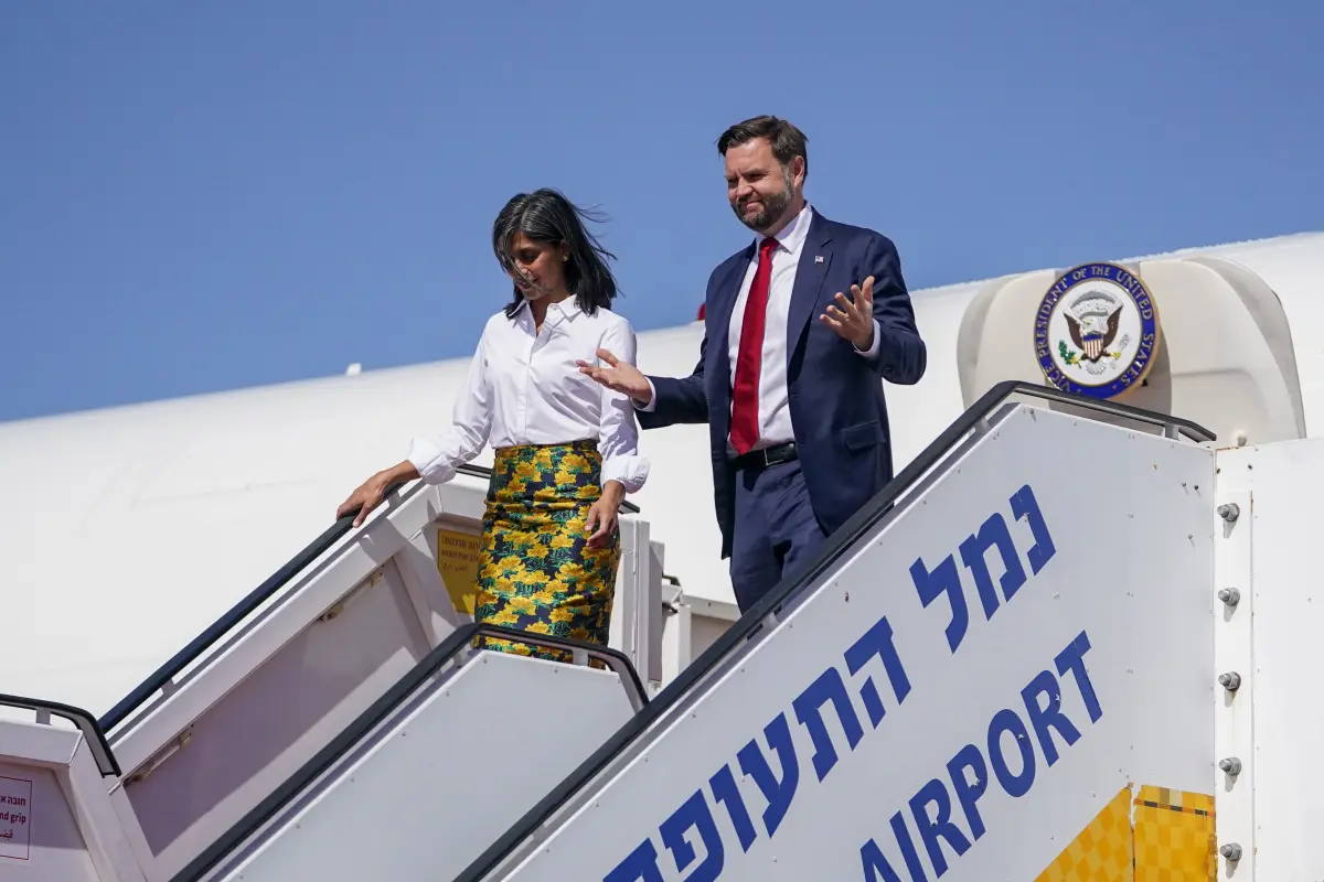 JD Vance Arrives In Israel To Shore Up Fragile Gaza Cease-Fire With Second Lady Usha