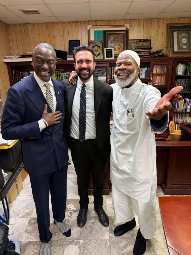 Mamdani Appears Smiling, Arm-In-Arm With ‘93 WTC Bombing Co-conspirator
