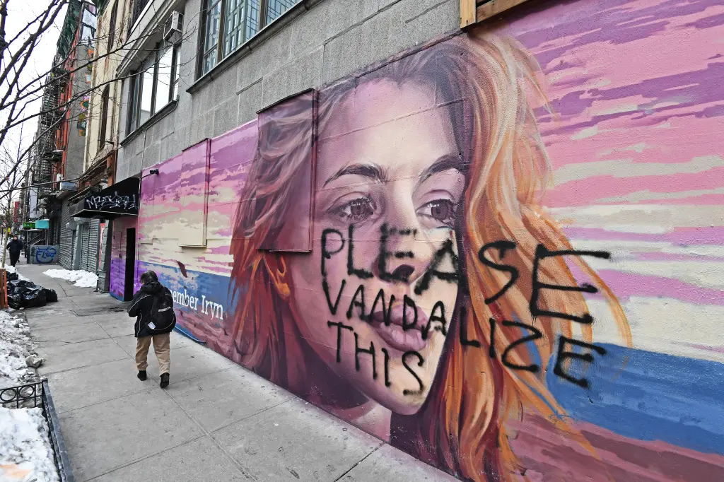 Leftist Vandals Deface Murals Honoring Murdered Ukrainian Iryna Zarutska