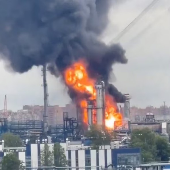 Moscow Oil Refinery Spectacularly Explodes After Ukraine Drone Strike
