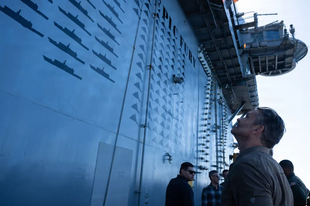 USS Abraham Lincoln Comes Home With Its Island Superstructure Covered In Kill Marks